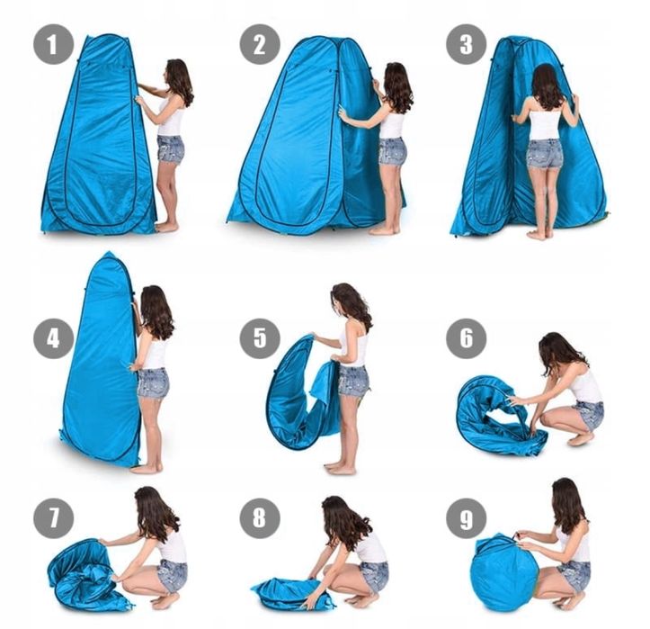 Namiot Plażowy Prysznic Turystyczny Toaleta Przebieralnia Przenośna WC