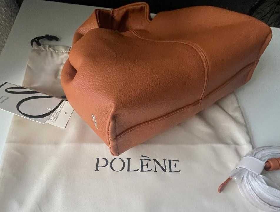 Torebka Polene cyme Numéro Neuf Mini Camel brązowa chmurka