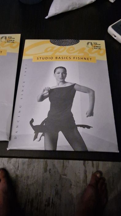 Capezio Studio Basics Crop Fishnet 3409 BLK L/XL