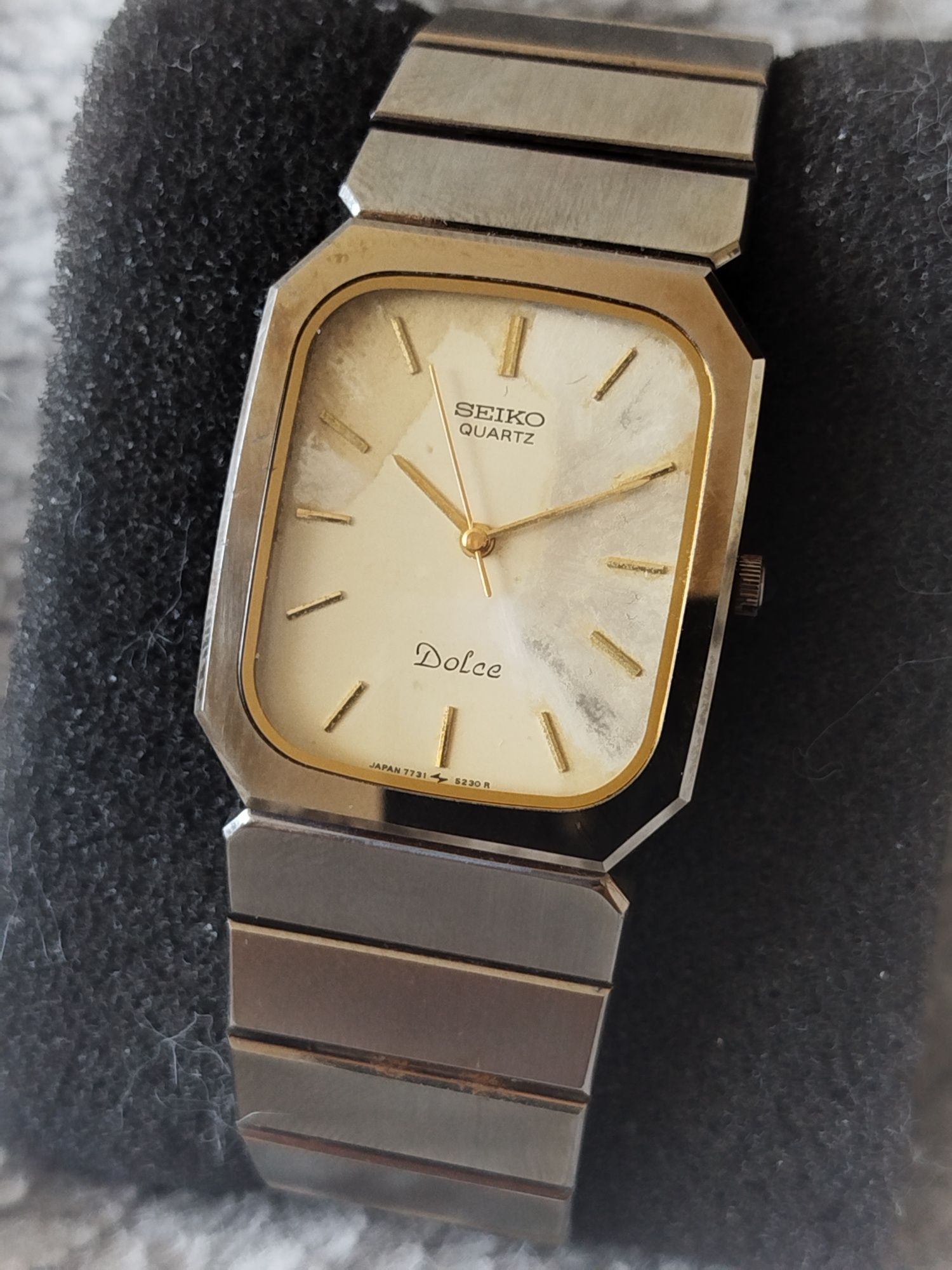 Zegarek Seiko Dolce Tank 7731 Tungsten Carbide old money unisex