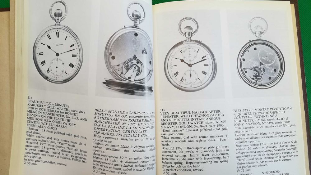 Relógios - Catálogo sobre relógios antigos (escrito em inglês)