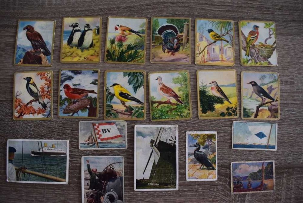 Znaczki , obrazki z lat 30 - 40 tych , - Ptaki plus gratis.