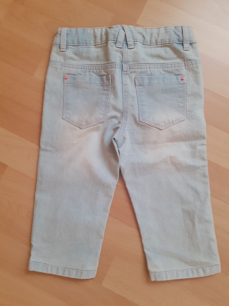 Spodnie jeansowe do kolan, rozmiar 128