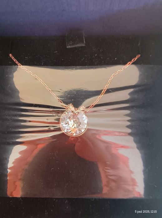 Swarovski naszyjnik kolor czerwone złoto