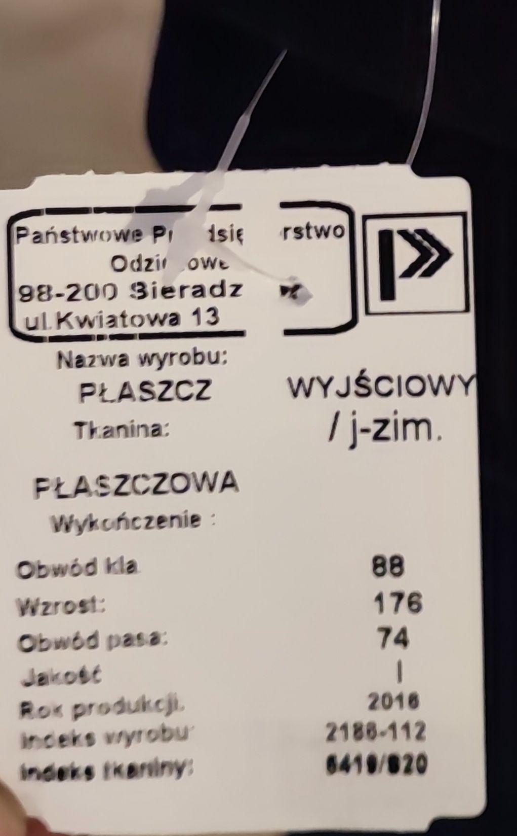 Płaszcz służbowy SW zimowy galowy