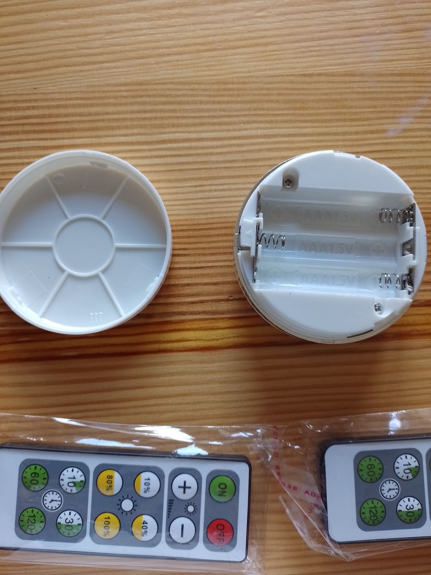 Lampki LED na baterie z pilotami 6 sztuk