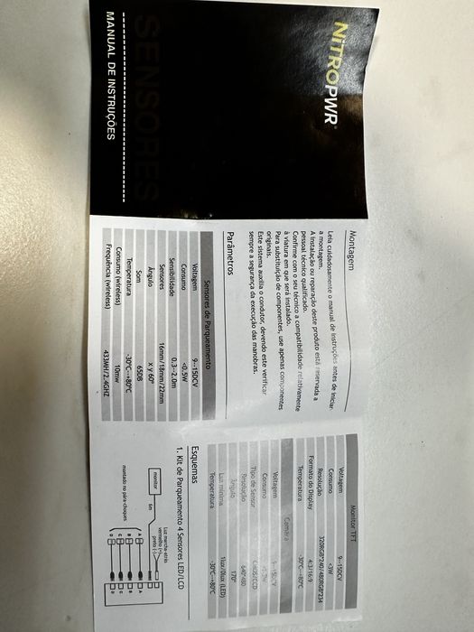 Sensores parqueamento / estacionamento.