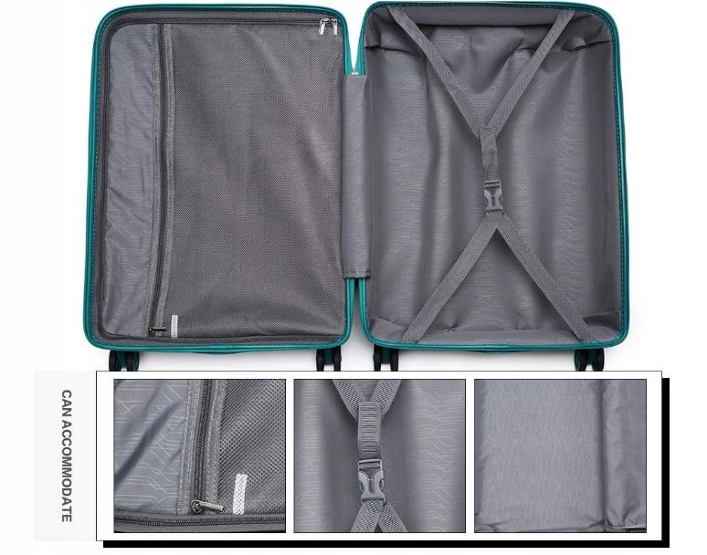 Walizka Kono 66L 65Cm M Tsa Pp Twarda Lekka Turkusowa Używana