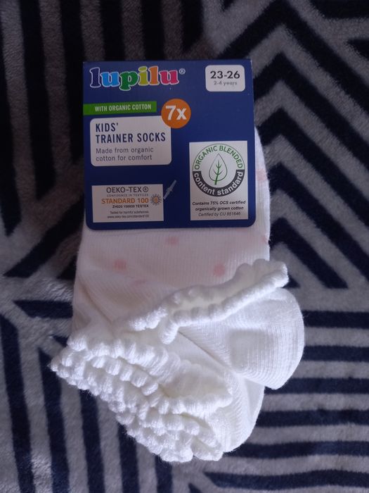 NOWE skarpetki stopki sneakersy lupilu lidl 23 26 serca serduszka