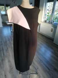 R. 46 asos czarna asymetryczna sukienka midi