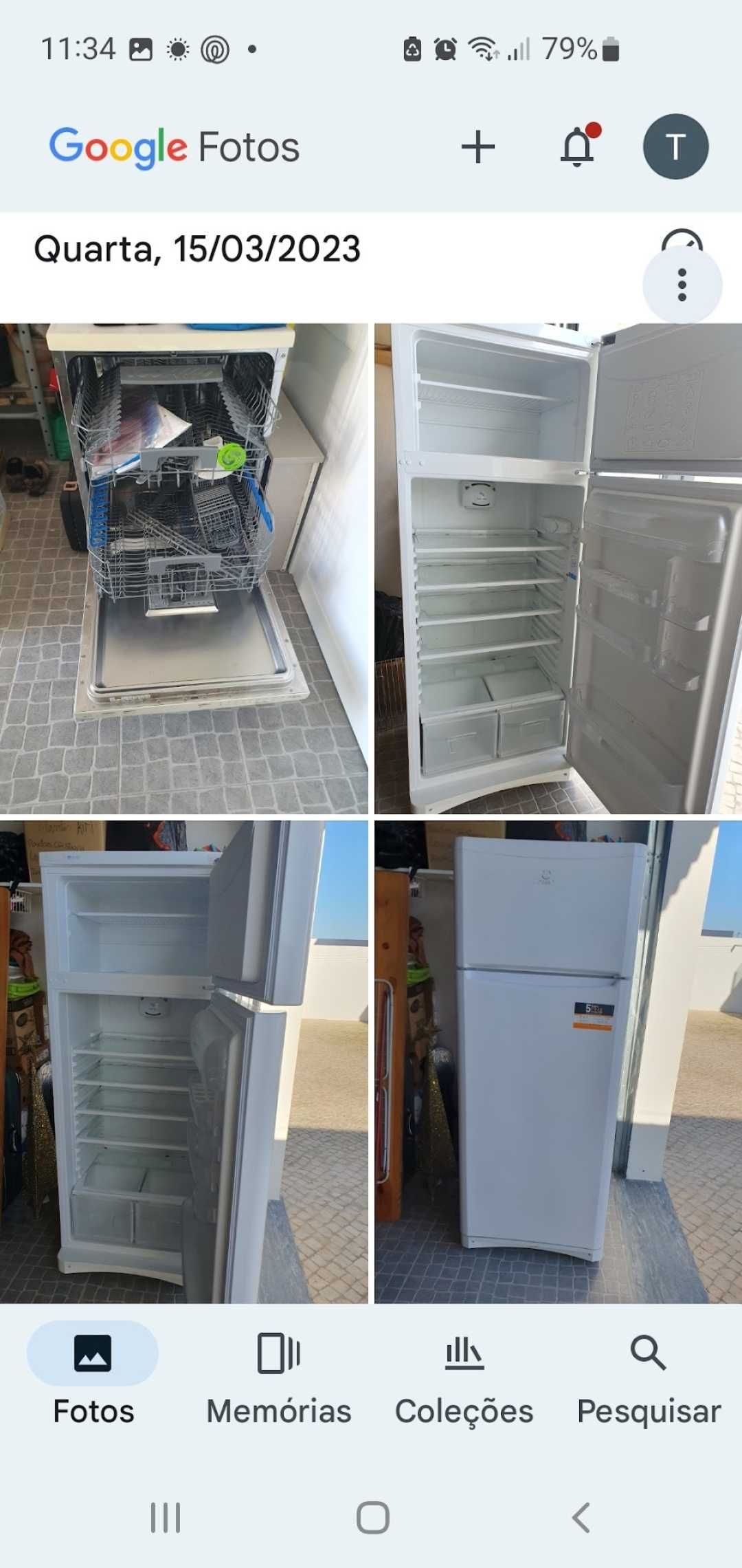 Máquina da loiça Candy e frigorífico Indesit