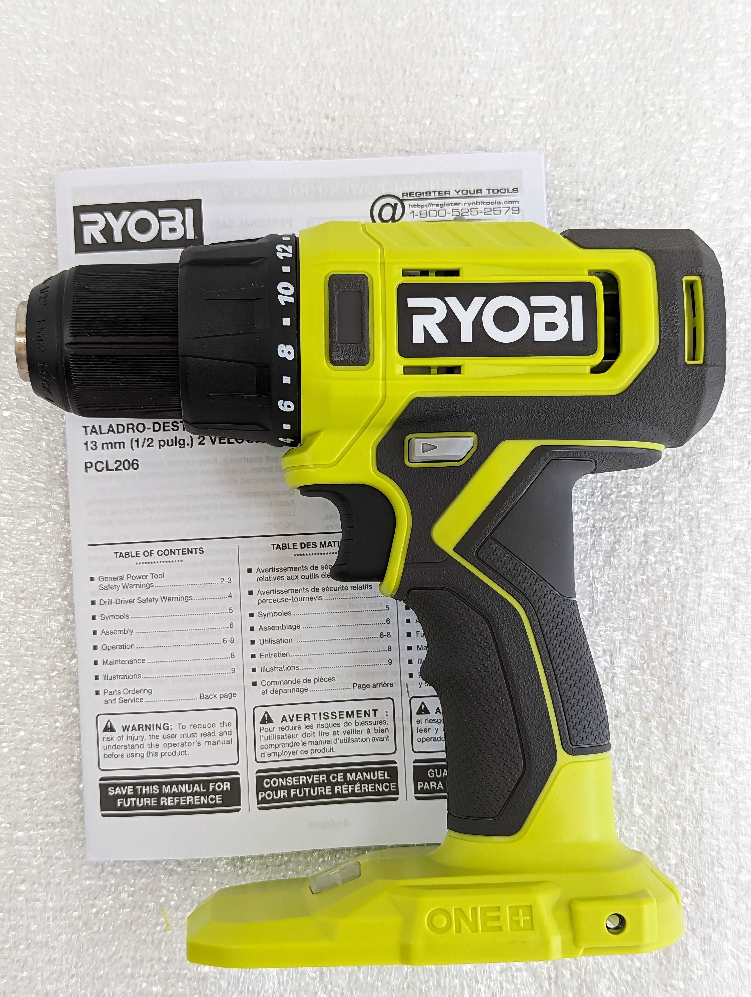 Ryobi ONE+ 18V PCL206 Акумуляторний дриль шуруповерт