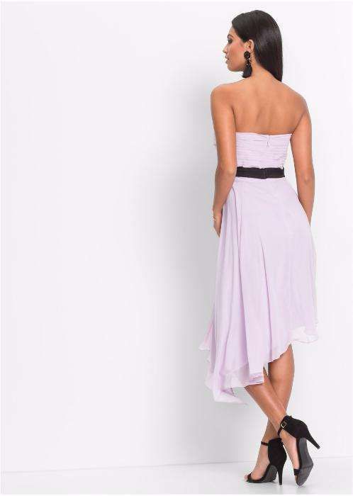 piękna lawendowa lub kremowa sukienka