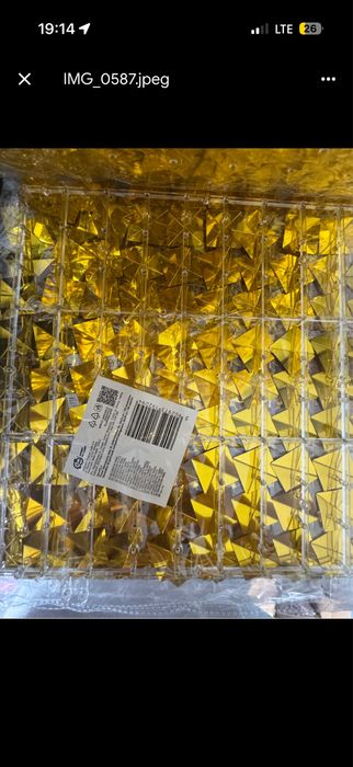 Panele cekinowe zlote 30sztuk