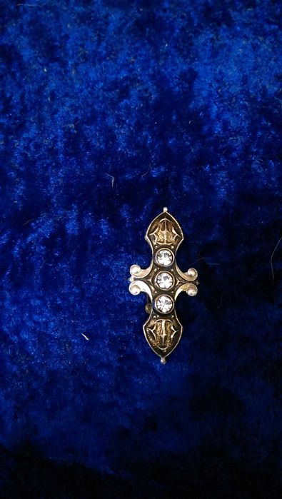 Коллекционная Редкая Брошь с кристаллами Старинная, СССР, завод Рекорд