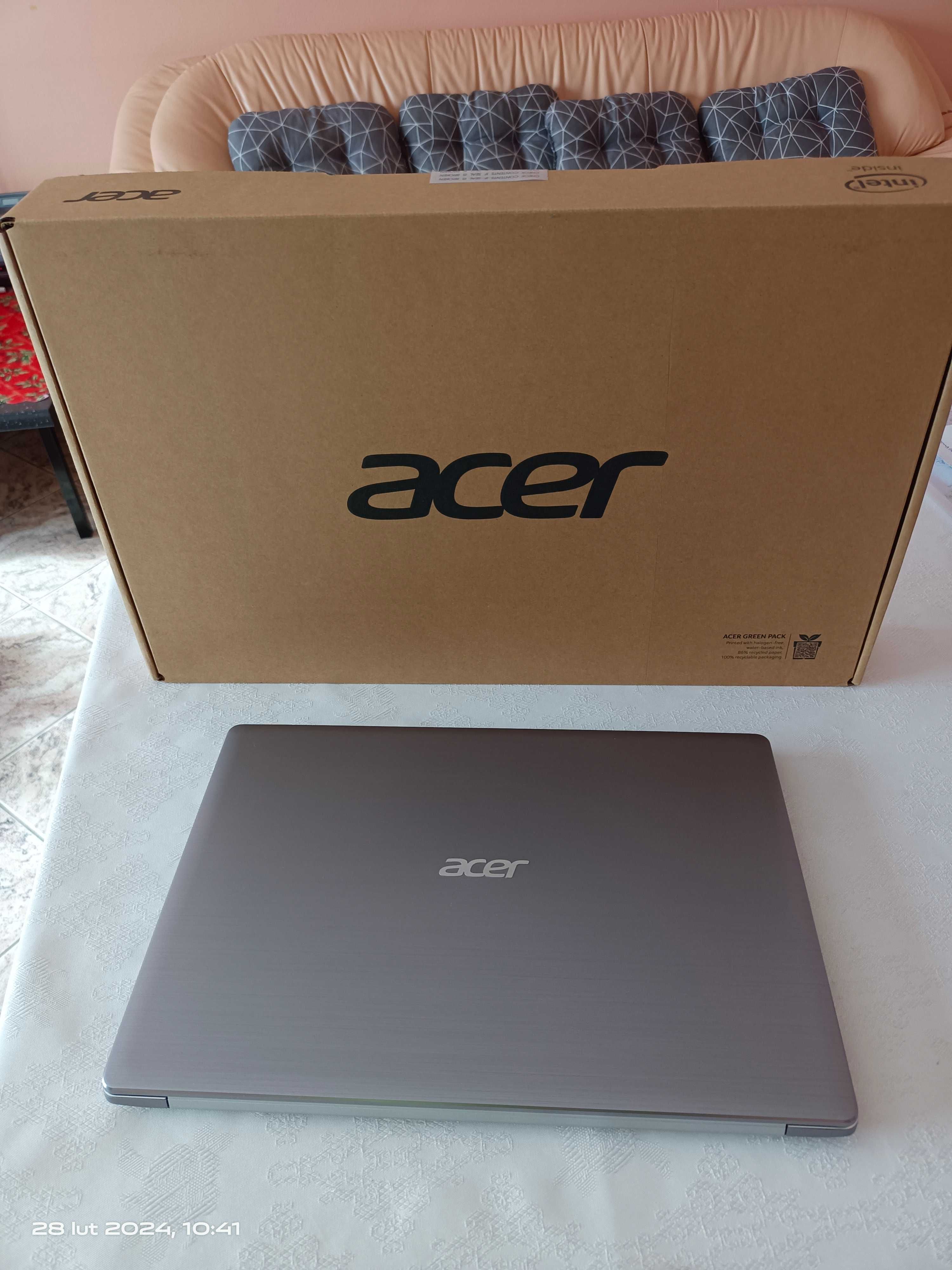 Laptop ACER Swift-3,  Ekran 14,1 cala IPS, FHD, Core i3 Dysk SSD, ALU