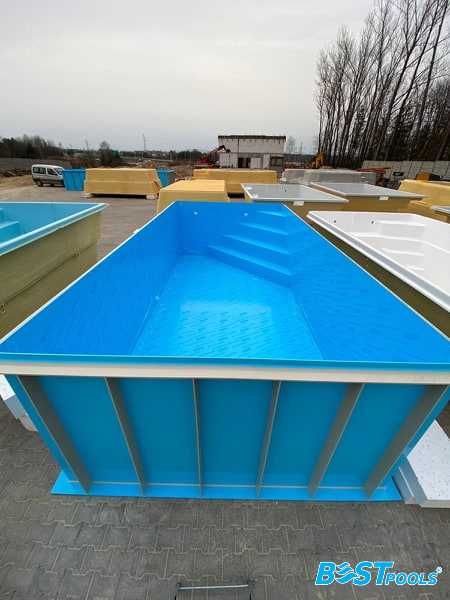 Polipropylenowy basen Mallorca 14x3.8x1.5m bezpośrednio od producenta