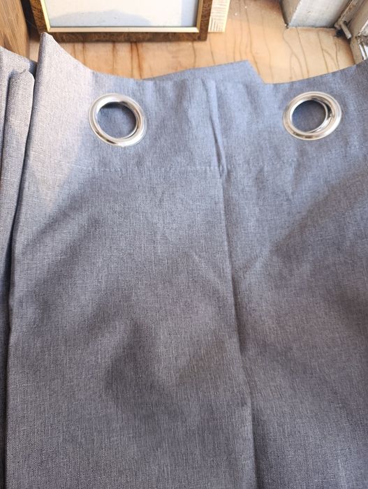 Сірі штори з кольцами стан як нові