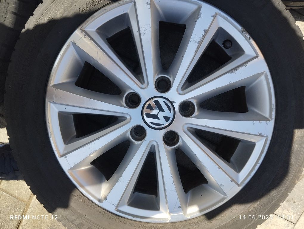 Alu felgi 5x112 VW golf 205/55/16 polerowane