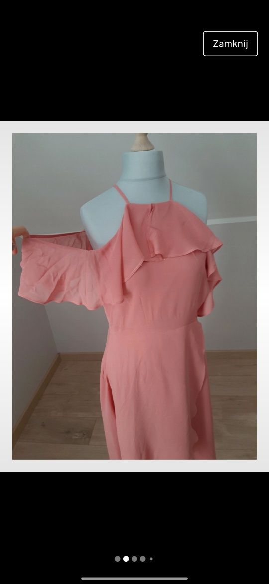 Romantyczna zwiewna z falbanami ASOS L