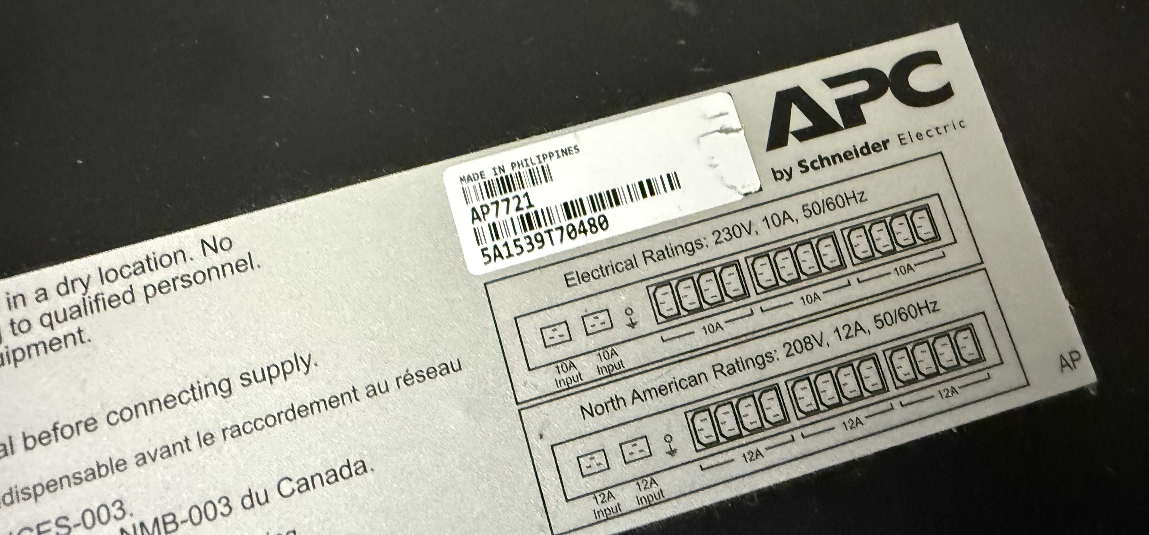 Automatic Transfer Switch (ATS) APC AP7721