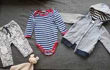 Zestaw Topomini Pepco People bluza spodnie body r. 74/80 cm 9-12m