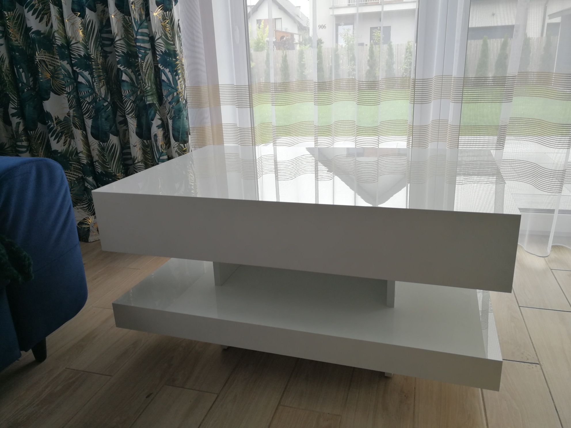 Stolik kawowy 90x60x50 biały, wysoki połysk, stolik TORA, POLECAM