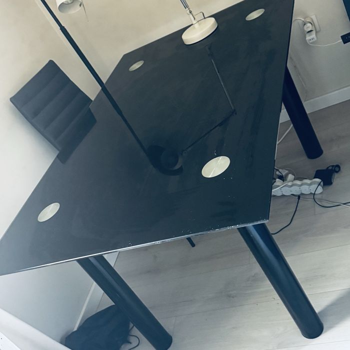 Mesa de sala preta vidro como nova !!!