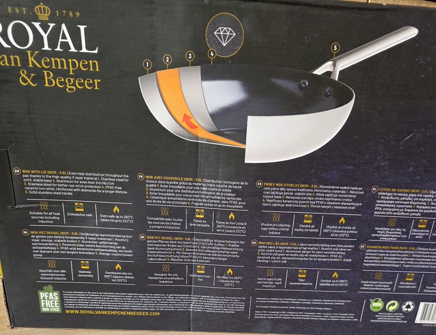 Wok z pokrywką Royal