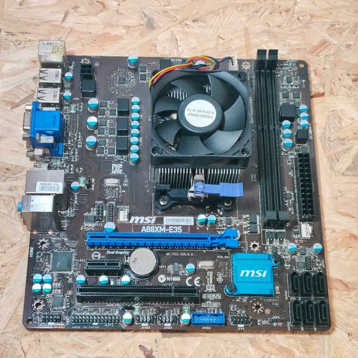 Płyta Główna MSI A88XM-E35 DDR3 USB + Procesor AMD + CHŁODZENIE ZESTAW