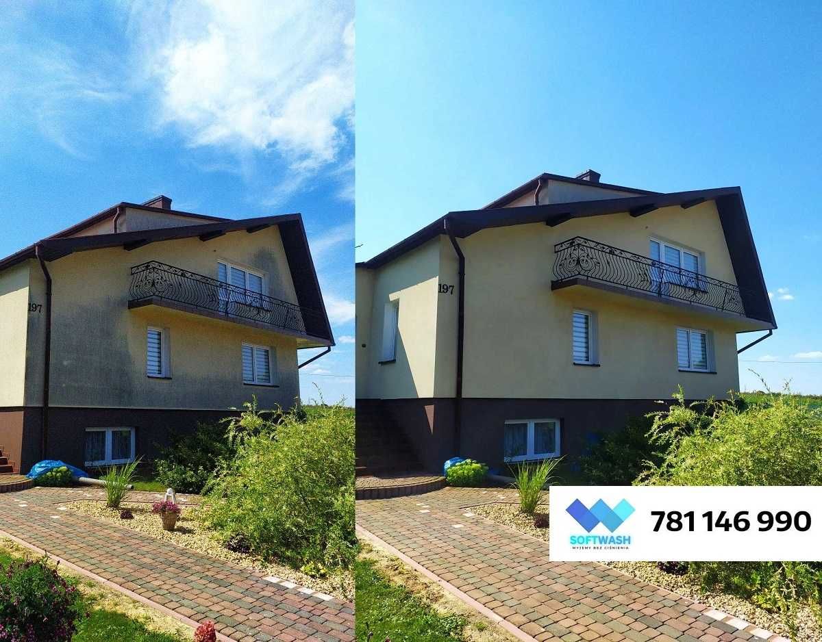 Mycie Kostki Brukowej - SoftWash - Mycie Elewacji BEZ użycia ciśnienia