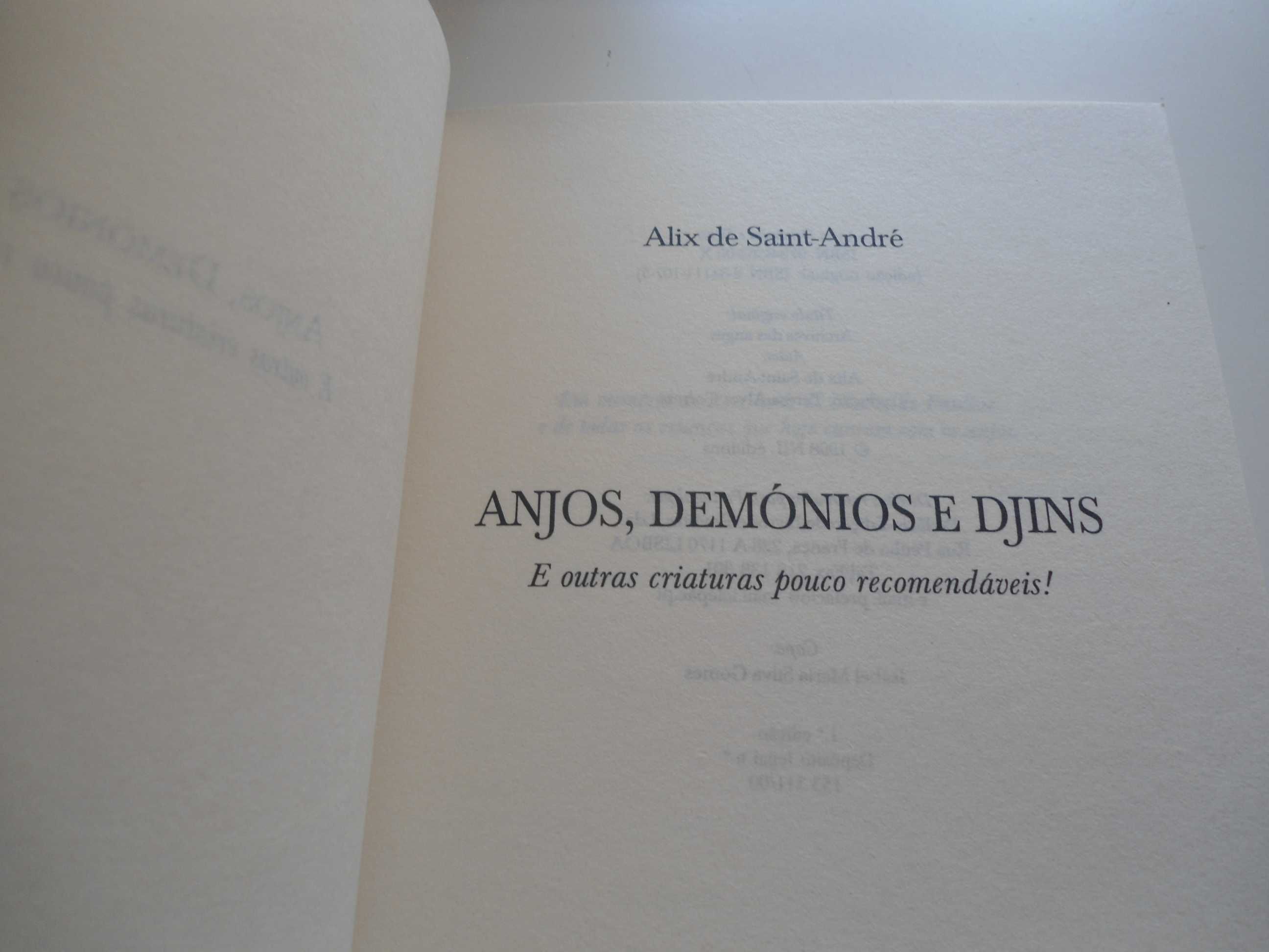 Anjos demónios e Djins por Alix de Saint André