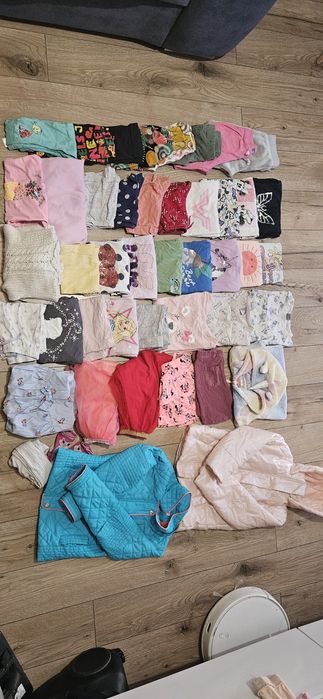 Paczka zestaw (50szt) ubranek dla dziewczynki 110/116