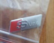 Nowy mały przyklejany emblemat znaczek SLINE S Line srebrny czarny