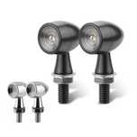 Par mini piscas bala LED metal cafe racer chopper bobber