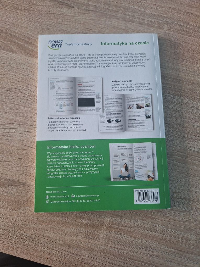 Podręcznik "Informatyka na czasie" -klasa 1 liceum i technikum
