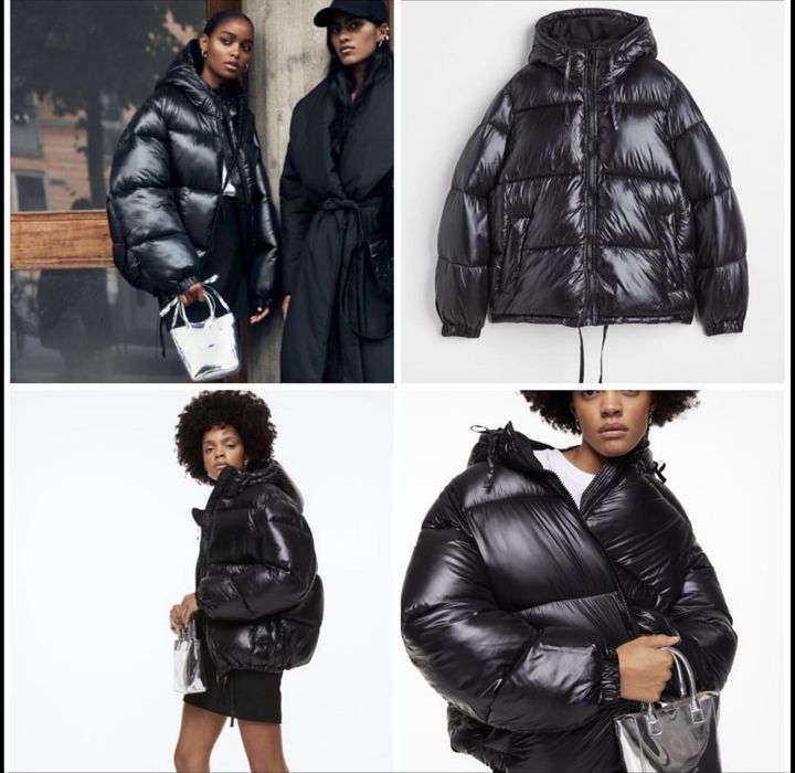 Зимова жіноча чорна пуховик\куртка від H&M