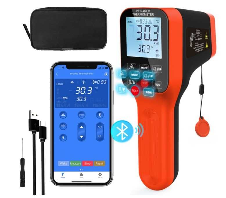 Pirometr laserowy z Bluetooth WapoRich -50-1600 stopni