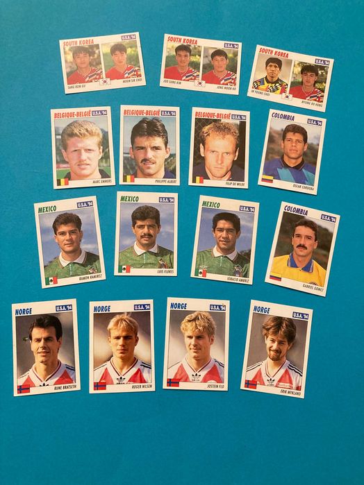 Lote 15 Cromos de Futebol Mundial USA 94 Service Line