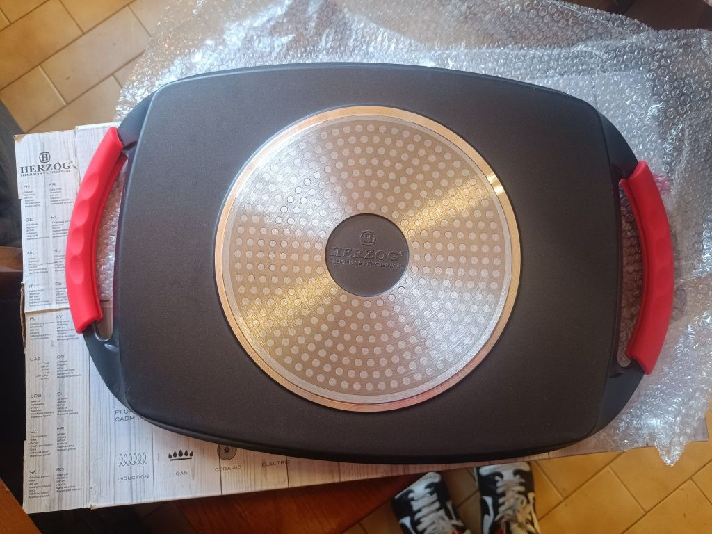 Grelhador em cerâmica, para todo tipo de fogão