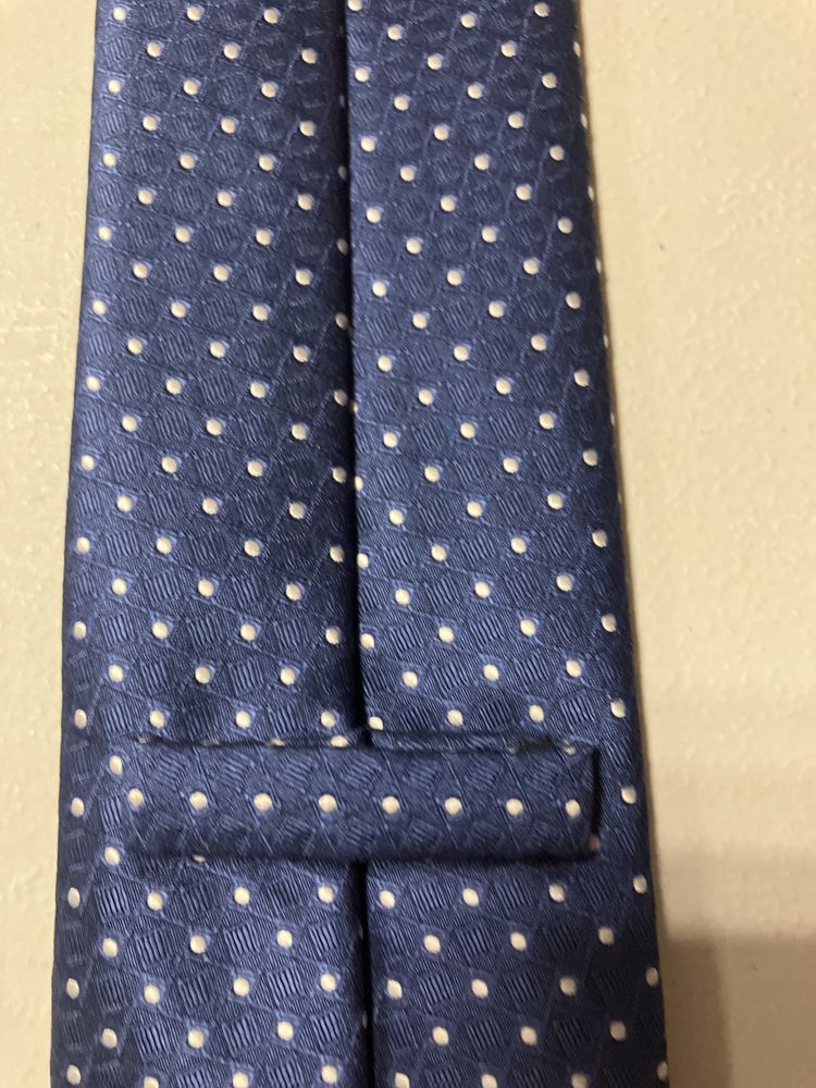 Krawat w kropki Niebieski