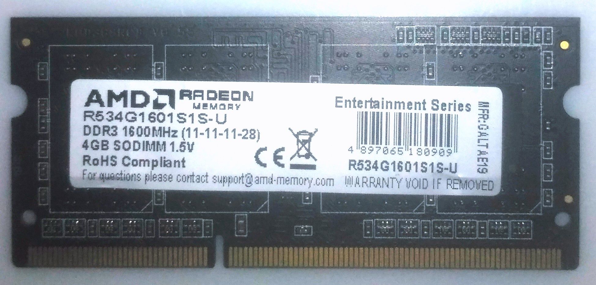 DDR3 4Gb 1600mhz AMD only