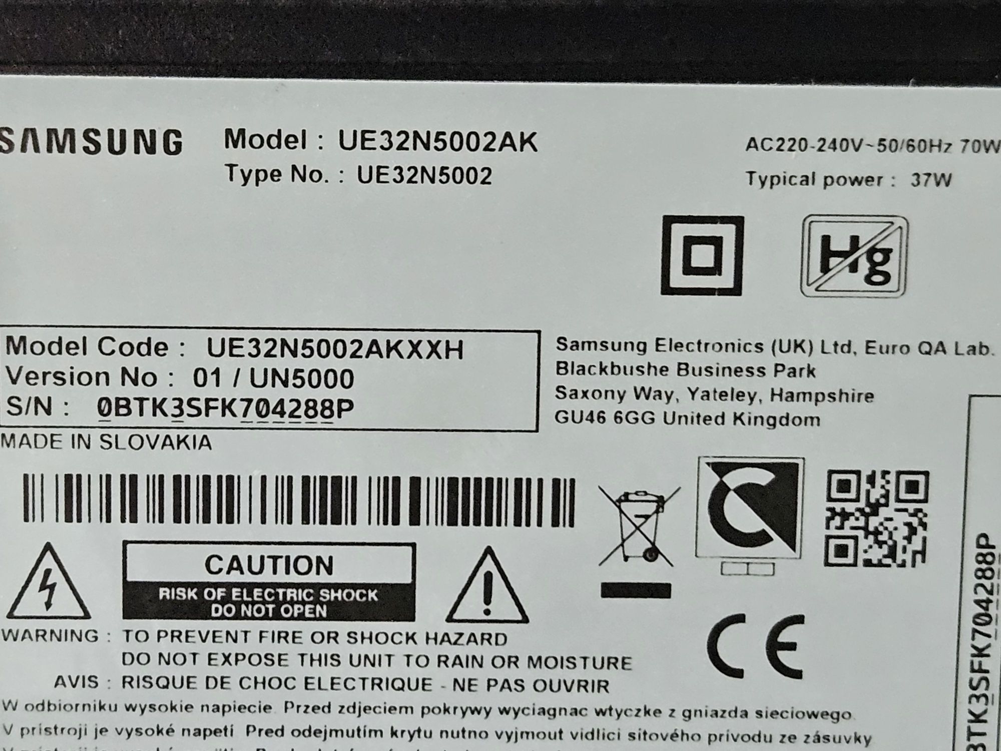 Telewizor LED Samsung 32" UE32N5002AK