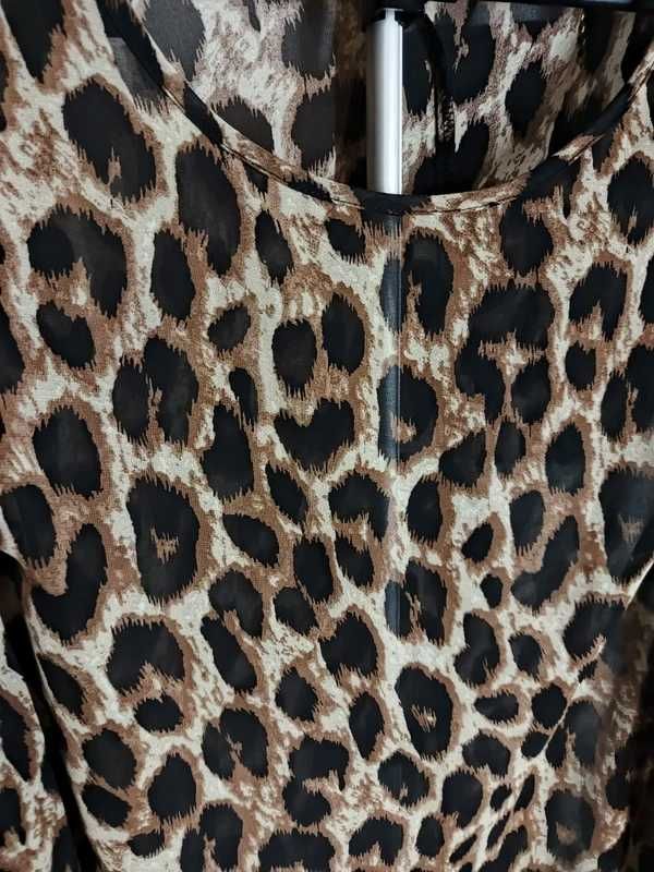 Zwiewna bluzka w panterkę SHEIN Curve 4XL