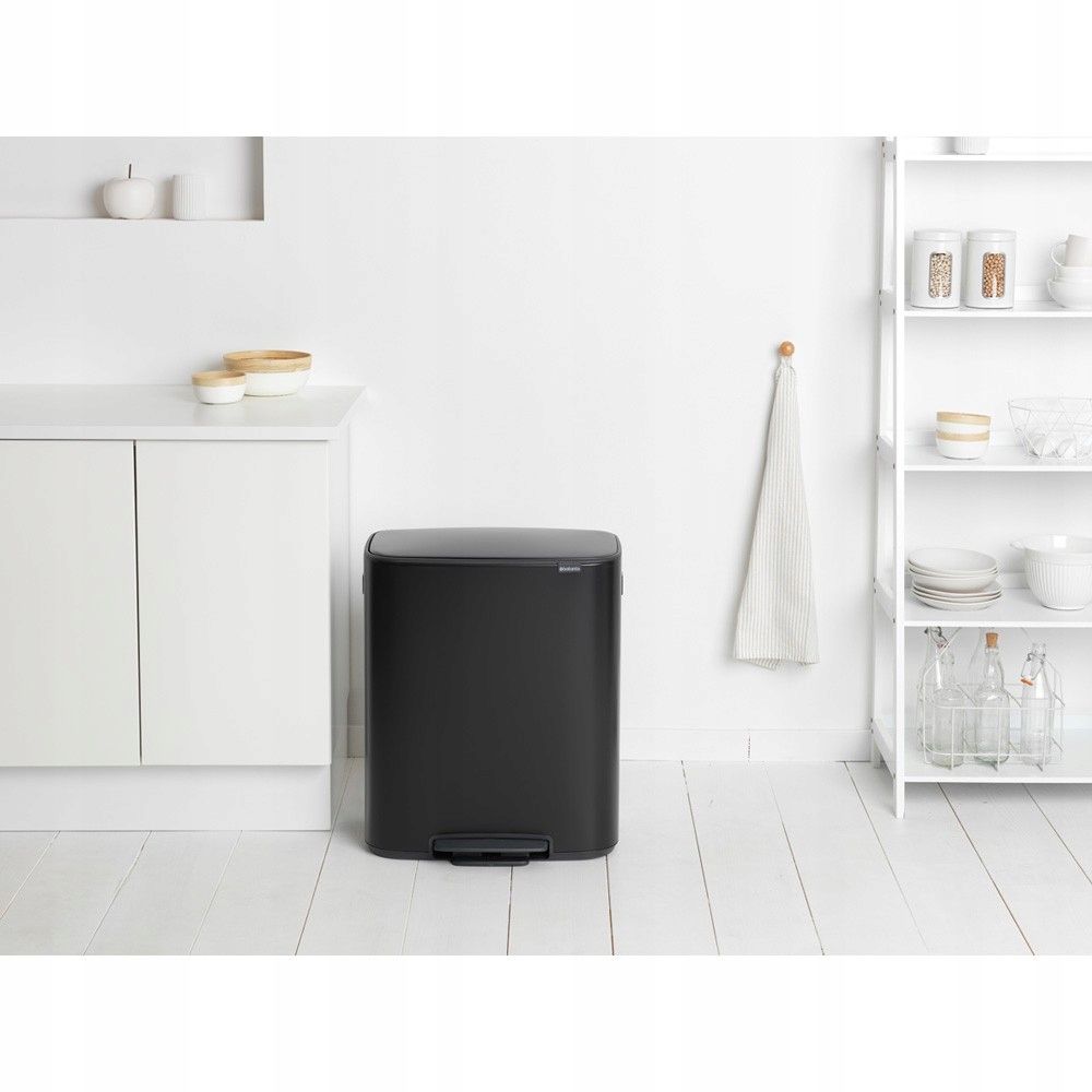 Kosz Na Śmieci Stal Nierdzewna Brabantia 2X30L Czarny (Delikatna Rysa)
