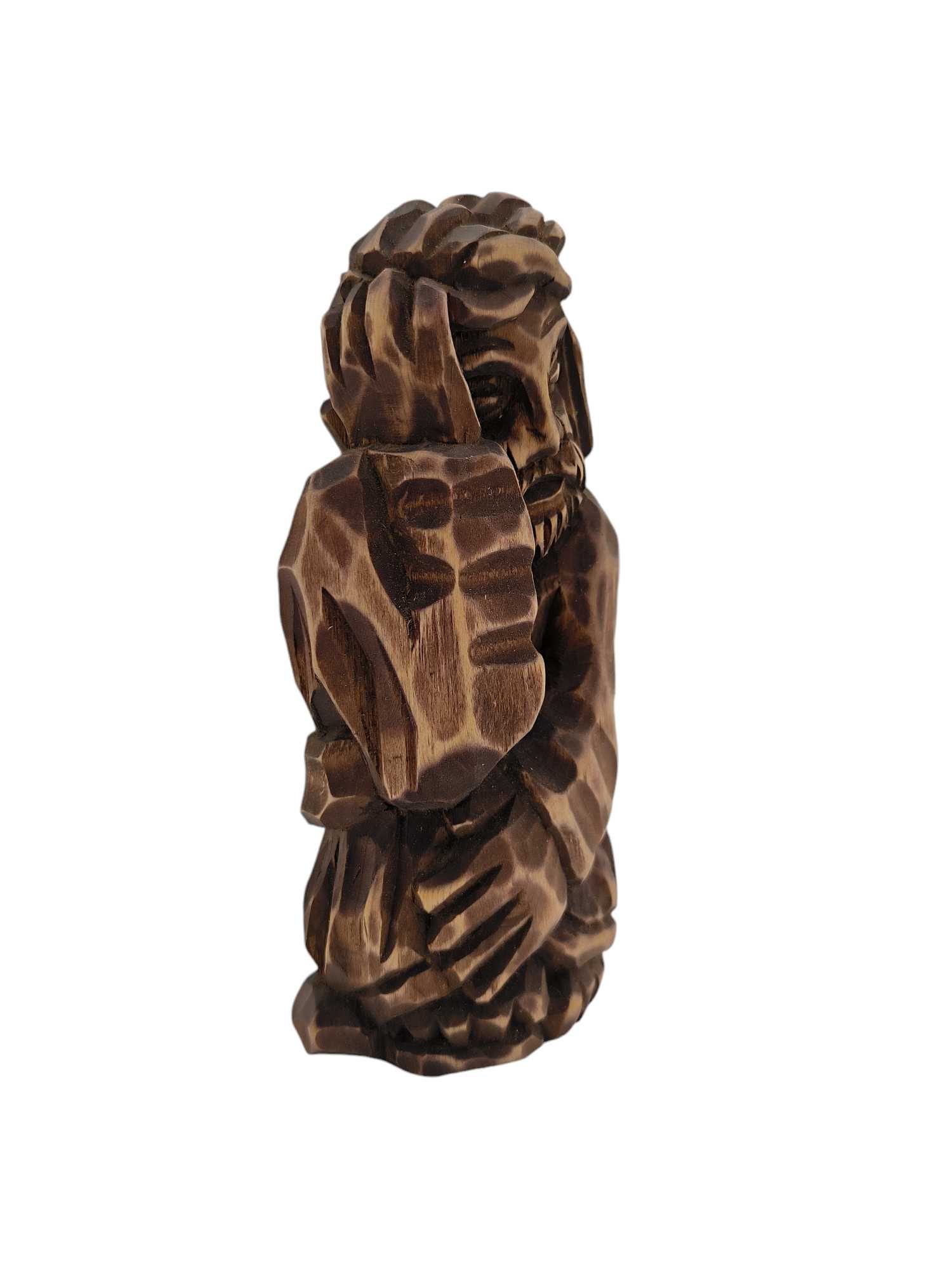 Rzeźba Jezus Chrystus Frasobliwy 20 cm Ciemny Brąz prawy