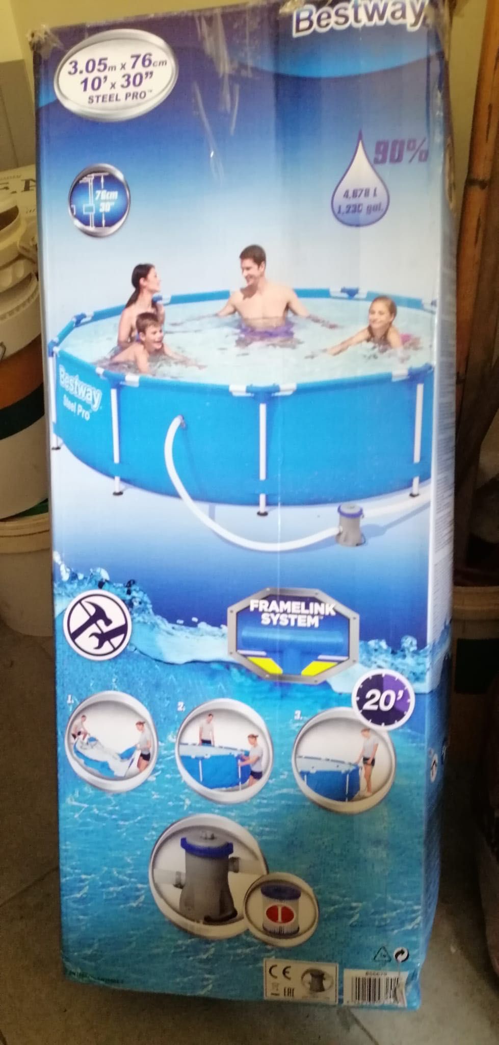 Piscina tubular redonda 3m BESTWAY