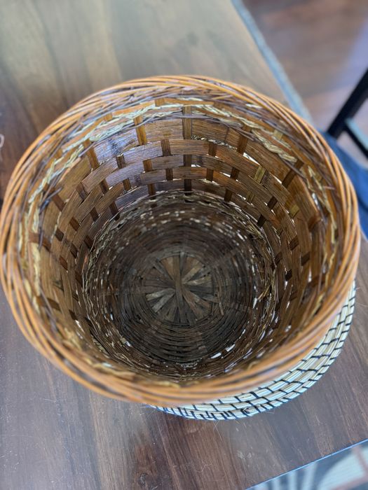 Oslonka doniczki rattanowa duza pleciona