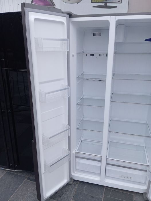 Холодильник Sharp Side-by-side ЧЁРНОЕ СТЕКЛО из Германии Гарантия