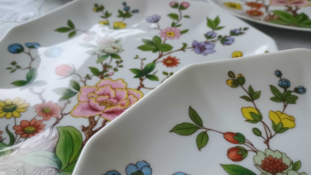 Komplet 7 talerzy deserowych – Kaiser W. Germany, dekoracja „Nanking”